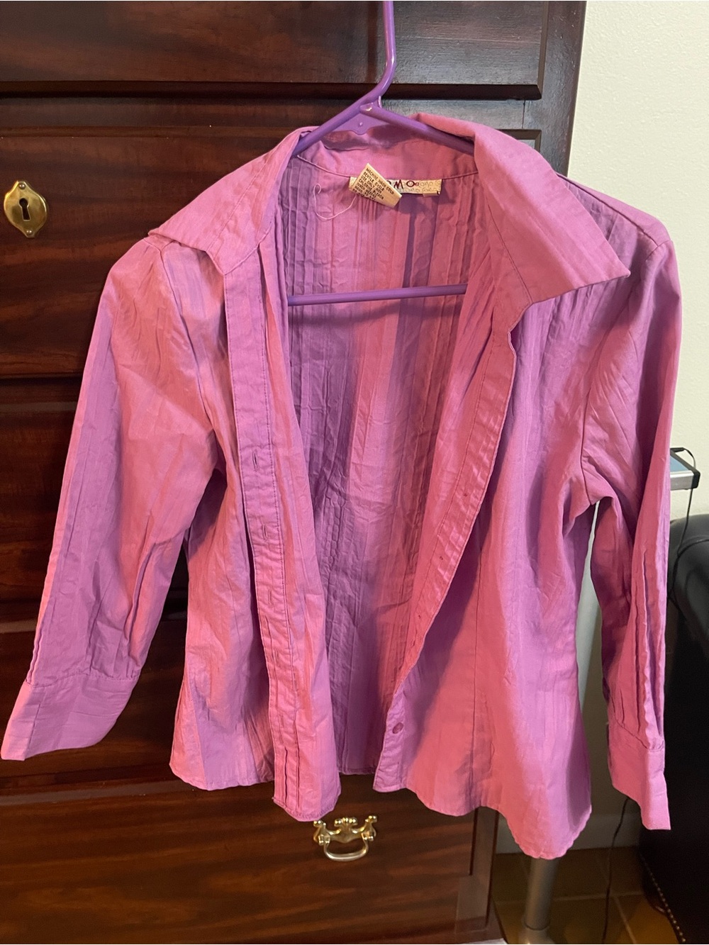Corso Como Pink Lavender Button-Front Blouse